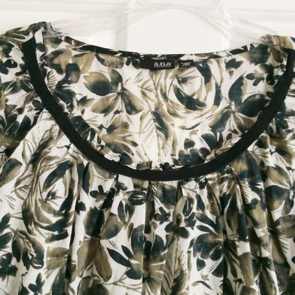 Floral peasant brown top sz XL - Picture 2 of 6
